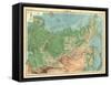 Map of Siberia-Unknown-Framed Stretched Canvas