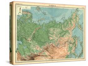 Map of Siberia-Unknown-Stretched Canvas