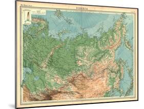 Map of Siberia-Unknown-Mounted Giclee Print