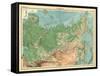 Map of Siberia-Unknown-Framed Stretched Canvas