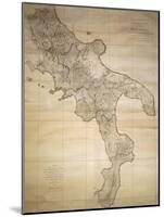 Map of Sicily, or Kingdom of Naples Commissioned by King of Two Sicilies-null-Mounted Giclee Print