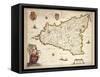 Map of Sicily Region, by Joan Blaeu-null-Framed Stretched Canvas