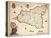 Map of Sicily Region, by Joan Blaeu-null-Stretched Canvas