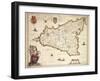 Map of Sicily Region, by Joan Blaeu-null-Framed Giclee Print