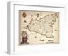 Map of Sicily Region, by Joan Blaeu-null-Framed Giclee Print