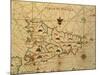 Map of Sicily Region, Detail from Portolan Chart-null-Mounted Giclee Print