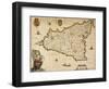 Map of Sicily-Willem Janszoon Blaeu-Framed Giclee Print