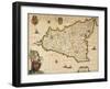 Map of Sicily-Willem Janszoon Blaeu-Framed Premium Giclee Print