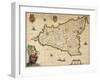 Map of Sicily-Willem Janszoon Blaeu-Framed Premium Giclee Print