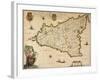 Map of Sicily-Willem Janszoon Blaeu-Framed Giclee Print