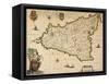 Map of Sicily-Willem Janszoon Blaeu-Framed Stretched Canvas