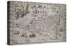 Map Of Sicily-Paul de la Houe-Stretched Canvas