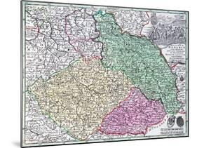 Map of Silesia, from an Atlas-Matthaus Seutter-Mounted Giclee Print