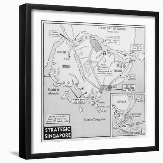 Map of Singapore-null-Framed Giclee Print