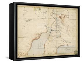 Map of Sir Samuel Baker's Route from Gondokoro to Lake Albert, 1864-Sir Samuel Baker-Framed Stretched Canvas