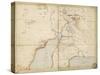 Map of Sir Samuel Baker's Route from Gondokoro to Lake Albert, 1864-Sir Samuel Baker-Stretched Canvas