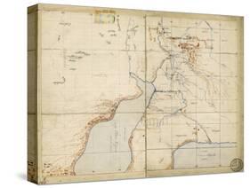Map of Sir Samuel Baker's Route from Gondokoro to Lake Albert, 1864-Sir Samuel Baker-Stretched Canvas