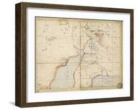 Map of Sir Samuel Baker's Route from Gondokoro to Lake Albert, 1864-Sir Samuel Baker-Framed Giclee Print