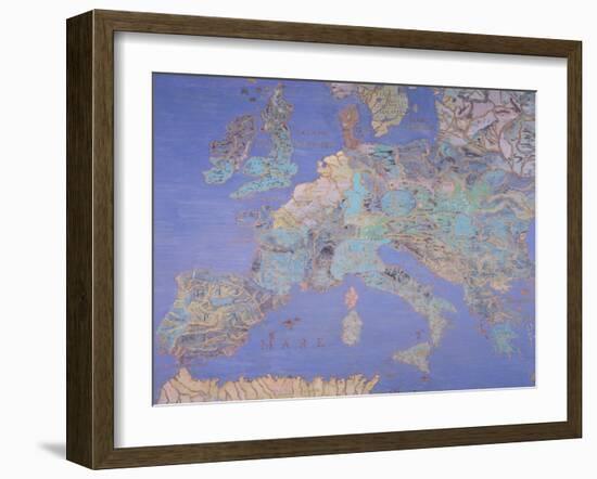 Map of Sixteenth Century Europe, from the Sala Del Mappamondo circa 1574-5-Giovanni De' Vecchi-Framed Giclee Print