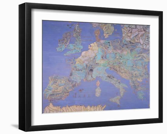 Map of Sixteenth Century Europe, from the Sala Del Mappamondo circa 1574-5-Giovanni De' Vecchi-Framed Giclee Print