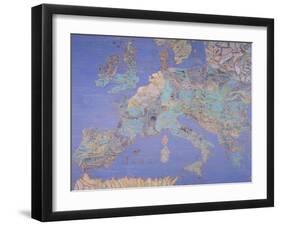 Map of Sixteenth Century Europe, from the Sala Del Mappamondo circa 1574-5-Giovanni De' Vecchi-Framed Giclee Print