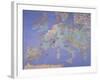 Map of Sixteenth Century Europe, from the Sala Del Mappamondo circa 1574-5-Giovanni De' Vecchi-Framed Giclee Print