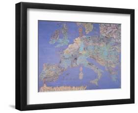 Map of Sixteenth Century Europe, from the Sala Del Mappamondo circa 1574-5-Giovanni De' Vecchi-Framed Giclee Print