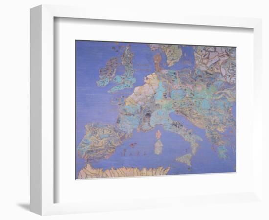 Map of Sixteenth Century Europe, from the Sala Del Mappamondo circa 1574-5-Giovanni De' Vecchi-Framed Giclee Print