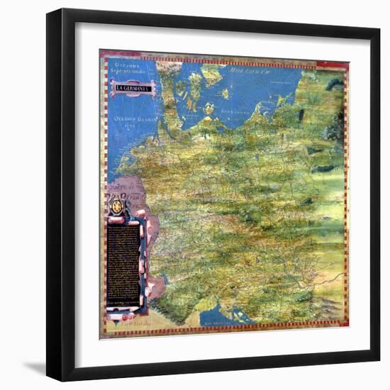 Map of Sixteenth Century Germany, from the "Sala Delle Carte Geografiche"-Stefano And Danti Bonsignori-Framed Giclee Print