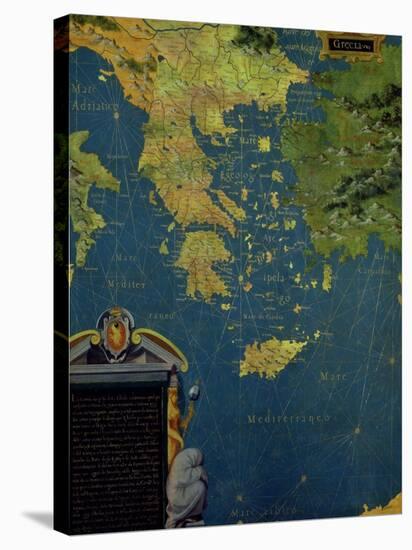 Map of Sixteenth Century Greece, from the "Sala Delle Carte Geografiche"-Stefano And Danti Bonsignori-Stretched Canvas