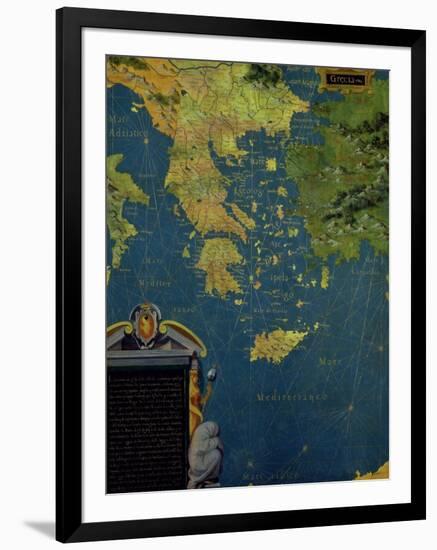 Map of Sixteenth Century Greece, from the "Sala Delle Carte Geografiche"-Stefano And Danti Bonsignori-Framed Giclee Print