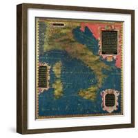 Map of Sixteenth Century Italy, from the "Sala Delle Carte Geografiche"-Stefano And Danti Bonsignori-Framed Giclee Print