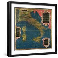 Map of Sixteenth Century Italy, from the "Sala Delle Carte Geografiche"-Stefano And Danti Bonsignori-Framed Giclee Print