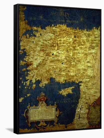 Map of Sixteenth Century Turkey, from the "Sala Delle Carte Geografiche"-Stefano And Danti Bonsignori-Framed Stretched Canvas