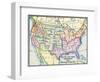 Map of Slave and Free Areas of the United States in 1854, at the Time of the Kansas-Nebraska Bill-null-Framed Giclee Print