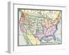 Map of Slave and Free Areas of the United States in 1854, at the Time of the Kansas-Nebraska Bill-null-Framed Giclee Print