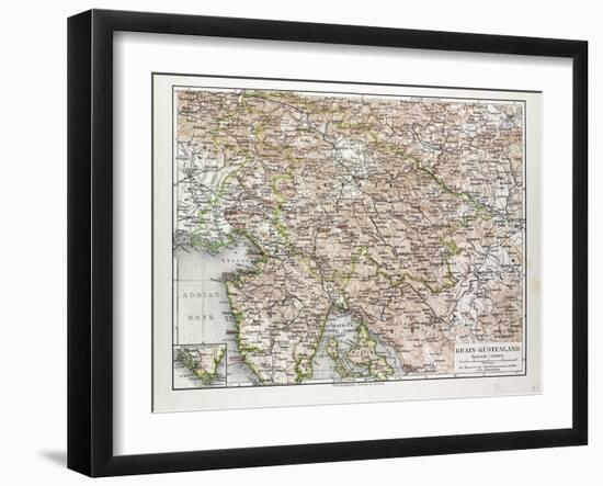 Map of Slovenia and Croatia, 1899-null-Framed Giclee Print