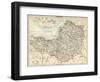 Map of Somerset, England, 1870s-null-Framed Giclee Print