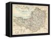 Map of Somerset, England, 1870s-null-Framed Stretched Canvas