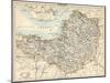 Map of Somerset, England, 1870s-null-Mounted Giclee Print