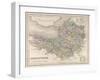 Map of Somerset-null-Framed Art Print