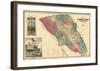 Map of Sonoma County California, c.1877-Thos^ H^ Thompson-Framed Art Print