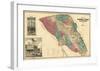 Map of Sonoma County California, c.1877-Thos^ H^ Thompson-Framed Art Print