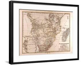 Map of South Africa, 1872-null-Framed Giclee Print