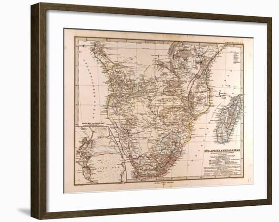 Map of South Africa, 1872-null-Framed Giclee Print