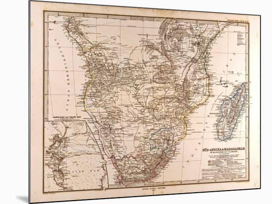 Map of South Africa, 1872-null-Mounted Giclee Print