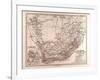 Map of South Africa, 1872-null-Framed Giclee Print