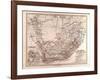 Map of South Africa, 1872-null-Framed Giclee Print