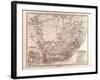 Map of South Africa, 1872-null-Framed Giclee Print