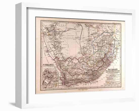 Map of South Africa, 1872-null-Framed Giclee Print